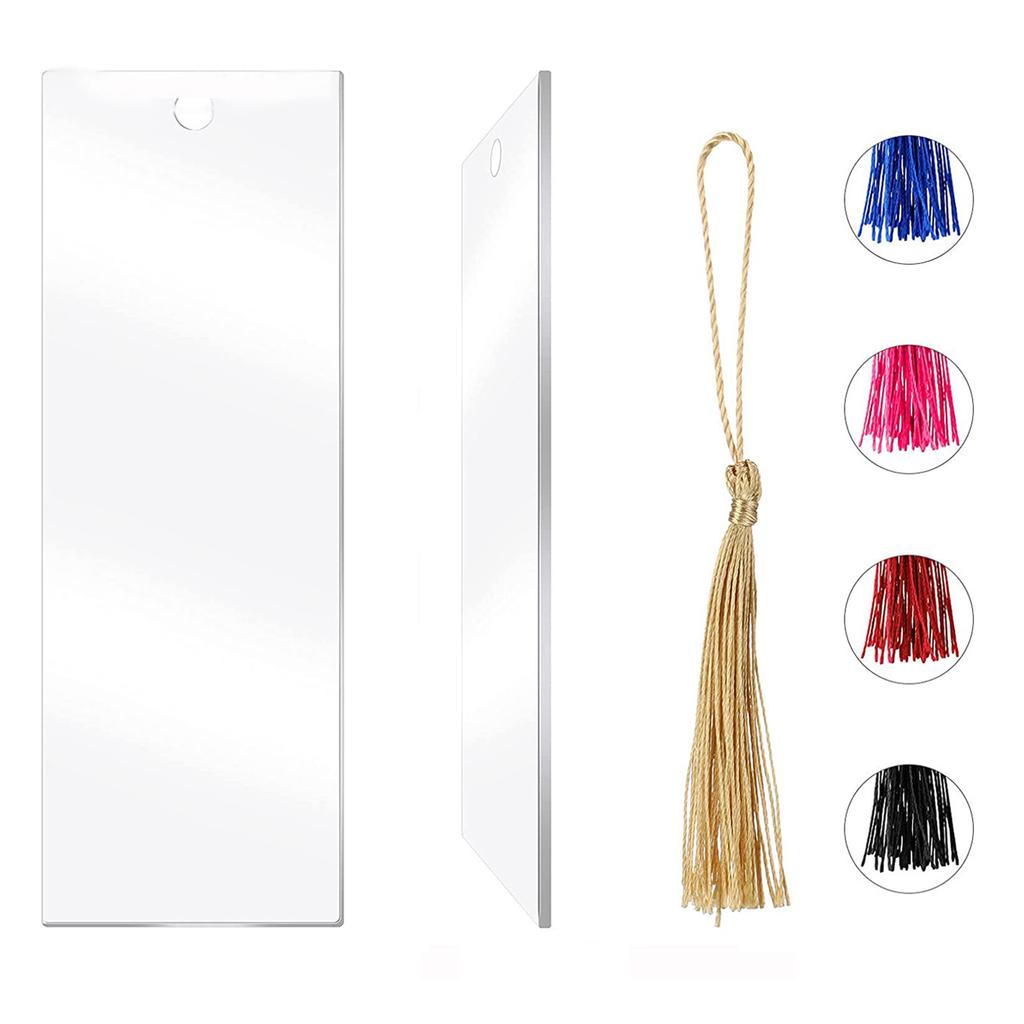 DIY Acrylic Bookmarks with Customizable Designs Blank Acrylic Bookmarks Handmade Gift for DIY Project Set of 20pcs