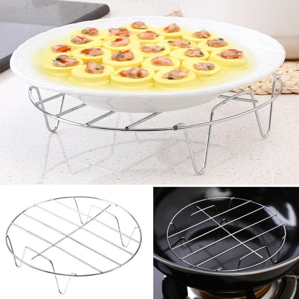 19cm Nerezový rošt na pečení do horkovzdušné fritézy Stojan na hrnec na vaření a pečení pro Cosori Gourmia Foodi