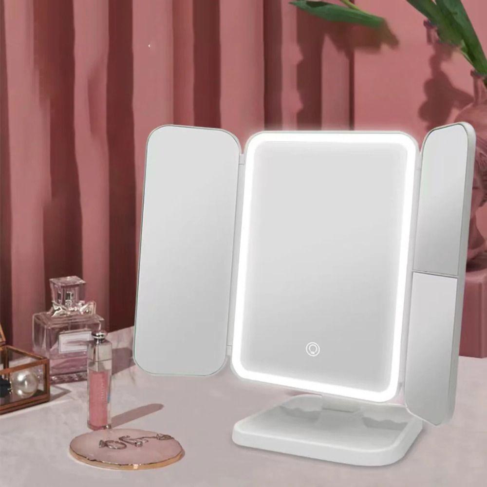 3X/2X/1X Magnifications Cosmetic Mirror 180° Adjustable Rotation Makeup Table Mirror Makeup Tool