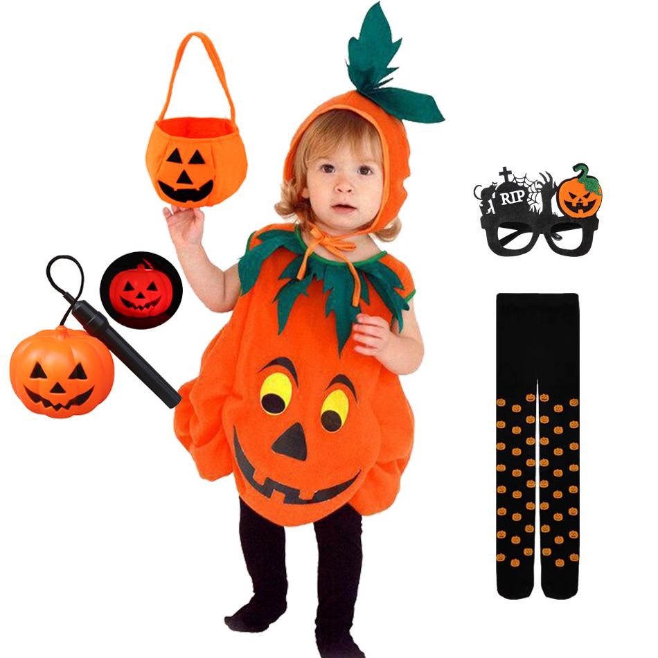 Boy Girls Pumpkin Halloween Vestidos Party Costume Children Romper Infant Kids Jumpsuit Carnival Party Cosplay Children Clothes