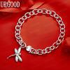 925 Sterling Silver Dragonfly Bracelet Fashion Jewelry Gift