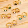 Stainless Steel Earrings, Golden Oval-shaped Ladies' Earrings, Unique and Niche-style Accessories