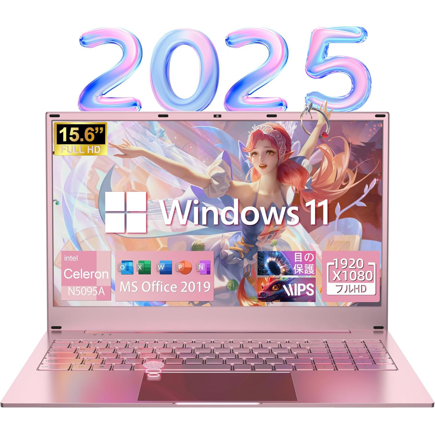 

Dobios Ноутбук з Windows 11 IPS 11-го покоління N5095 1 МП Японська клавіатура з відбитком пальця 16 ГБ DDR4 512 ГБ SSD Office, Pro, 15,6-дюймовий, 19201080