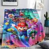 Mario Printed Flannel Blanket, Soft Throw for Bedroom Sofa, Washable, Fan Merchandise, Great Gift.