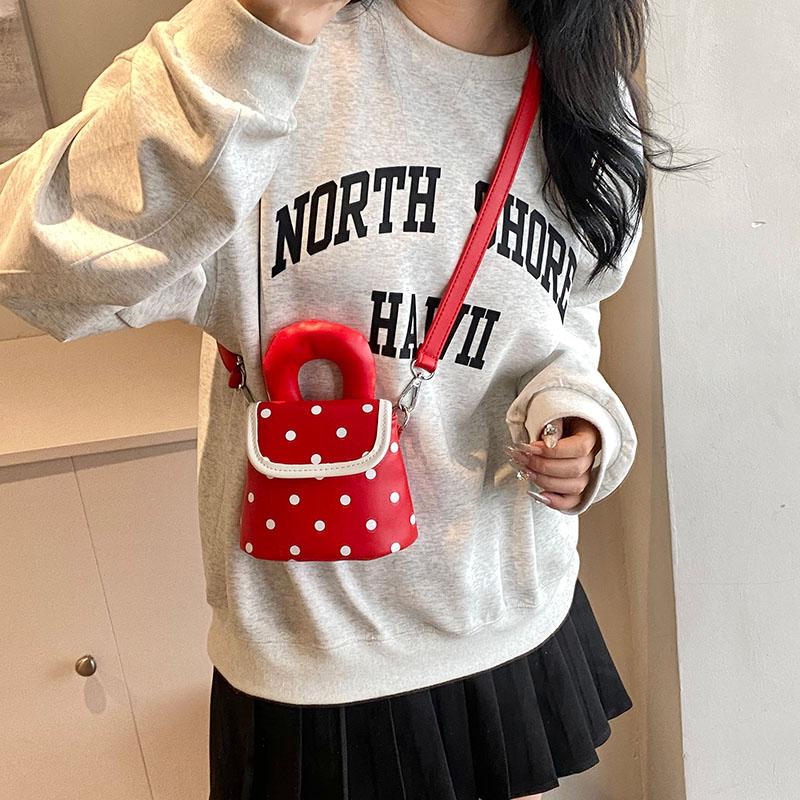 Mini bag Wave Point bucket bag  new fashion popular handbag women's bag PU material feel excellent lovely design
