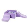 Foam Playground With Square Pool 90X90X40 Velvet Soft Purple + 400 Balls: White, Pearl, Heather