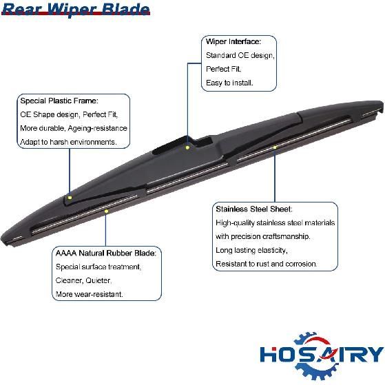 Rear Wiper Arm Blade Set for Kia Sportage 2017-2022 Rear Windshield Wiper Arm Blade Assembly 98815-A4100 98850-A4000