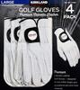 Kirkland Signature Golf Gloves Premium Cabretta Leather Large (4-pack)