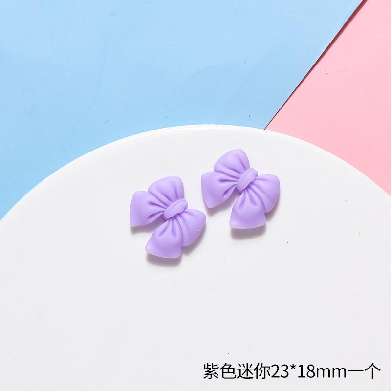 Simulation Bow Resin Accessories,10pcs Frosted Bow Tie DIY Handmade Mobile Phone Case Accessories,Material Package Accessories.