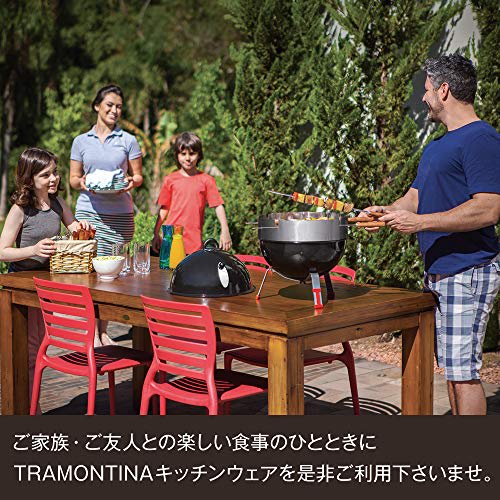 Tramontina Traditional Wooden Handle Table Fork, 19cm, Lightweight, Natural Wood, Made In Brazil, 22202/400 TRAMONTINA