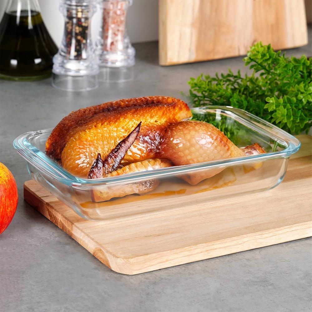 Glass Ovenproof Baking Dish, Baking Form, Roasting Pan, 1L