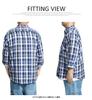 Men's 3/4 Sleeve Check Shirt, Breathable, Quick-Drying, Cool, Lightweight, Regular Collar, Size 4L, Beige (33)