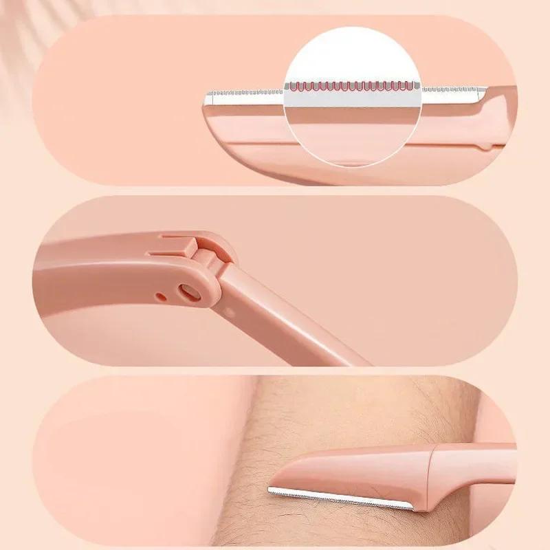Hot Sale Folding Eyebrow Razor, Anti-Scratch Safe Blade, Professional Salon Shaver, Precise Grooming Tool for Men & Women