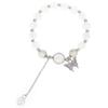 Women's Cat's Eye Crystal Butterfly Bracelet with Imitation Moonstone - Elegant Chinese-Inspired Design