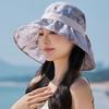 Thin Organza Flower Pot Hat Women's Summer Travel Vacation Temperament Elegant Bucket Hat Breathable Cool Hat Shade