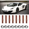Piping & Piping Kits,8 Pcs M8 1.25 Threaded Turbo Studs Kit 8Mm Metal Alloy High Pressure Manifold Stud Bolt Nut Hardware