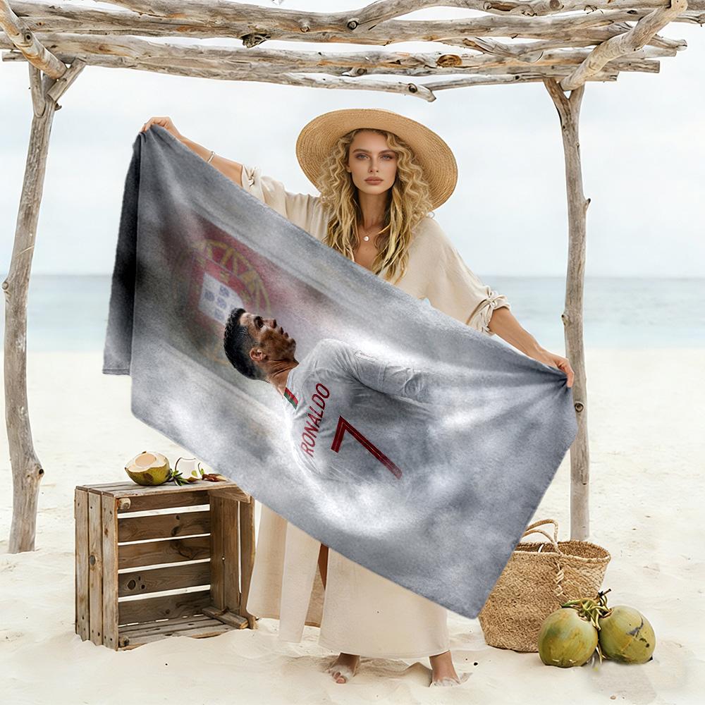 Ronaldo's Prime Moment Beach Towel Quick-Dry Soft Microfiber Comfortable Lightweight