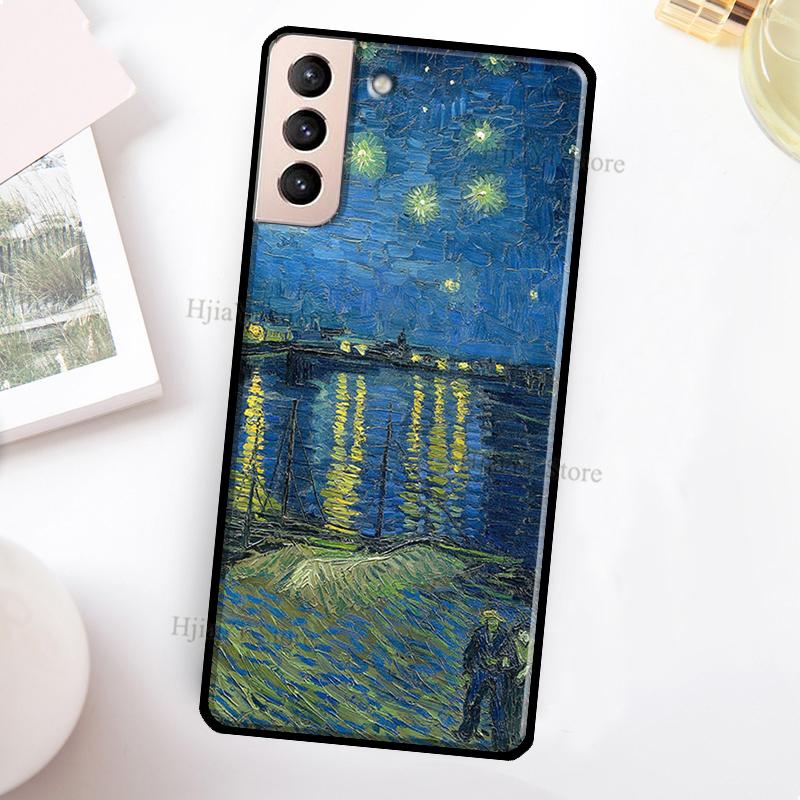 Van Gogh Art Oil Painting Case For Samsung Galaxy S22 Ultra S20 S21 FE S8 S9 S10 Note 10 Plus Note 20 Ultra Cover