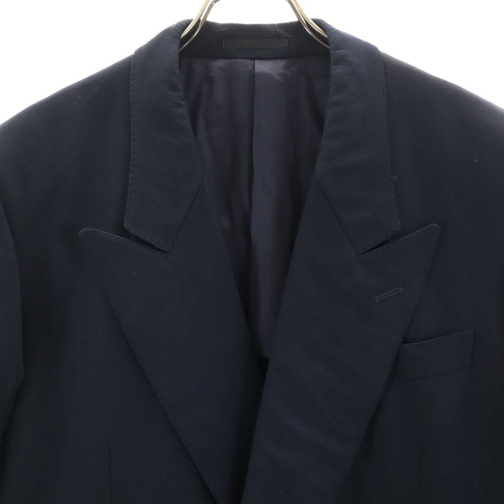 LANVIN 80s 90s Old double tailored jacket 48-45 Navy blazer Men's Used