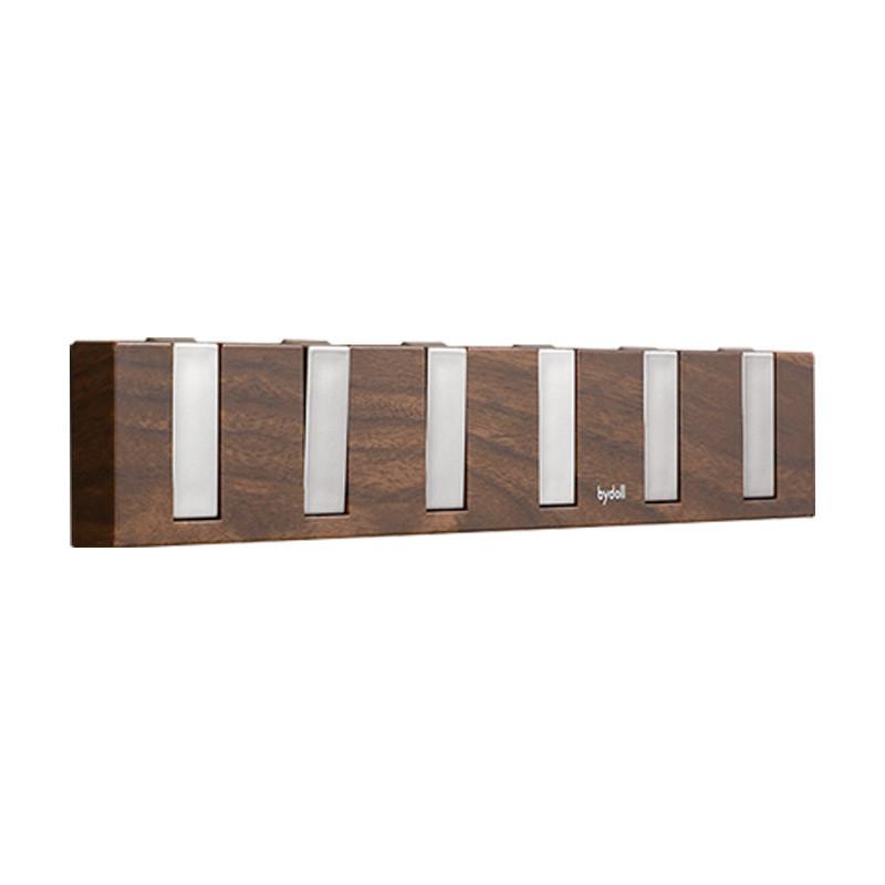 Nordic Wooden Door Hook With Adhesive Mount For Clothes And Bags Storage
