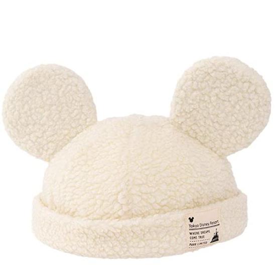 Mickey Mouse Eared Cap Disney Resort Boa Winter Item 2021 Disney Merchandise Souvenir (White) [Tokyo Exclusive]