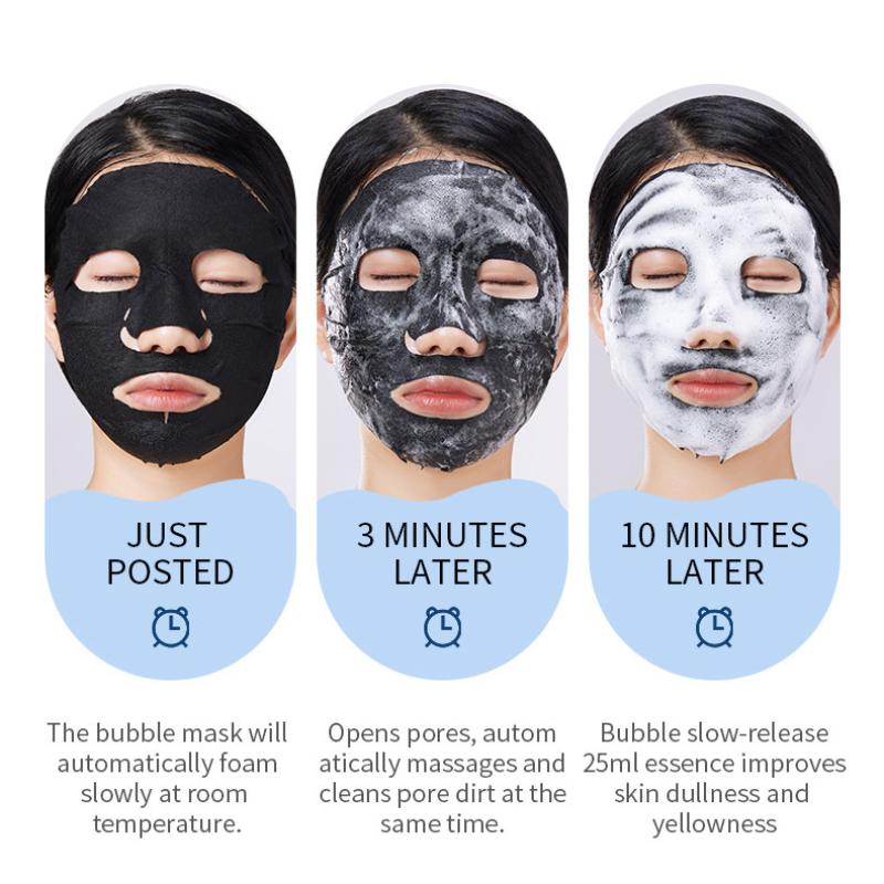 Sadoer Turmeric Bubble Mask Bamboo Charcoal Deep Cleansing Skin Bubble Mask