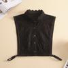 Half Shirt Style Lace Fake Collar Detachable Chiffon Stand Fake Collar White Black Removable Half Shirt Women