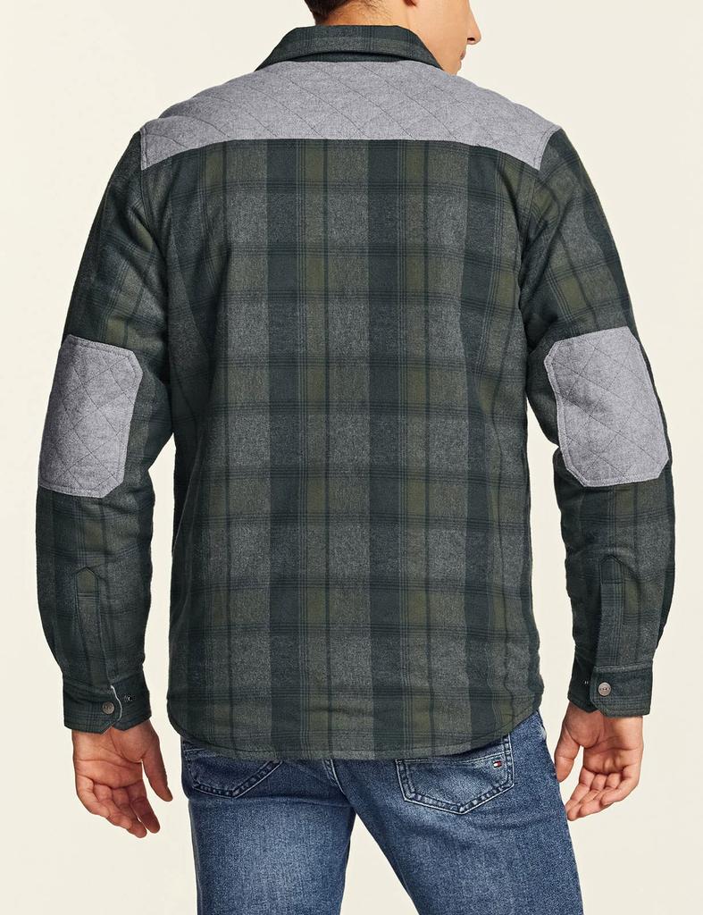 CQR Warm Flannel Jacket with Quilted Perfect for Outdoor and Ideal for and Winter Men's Lining, Hiking, Activities, Mountaineering, Spring, Autumn,