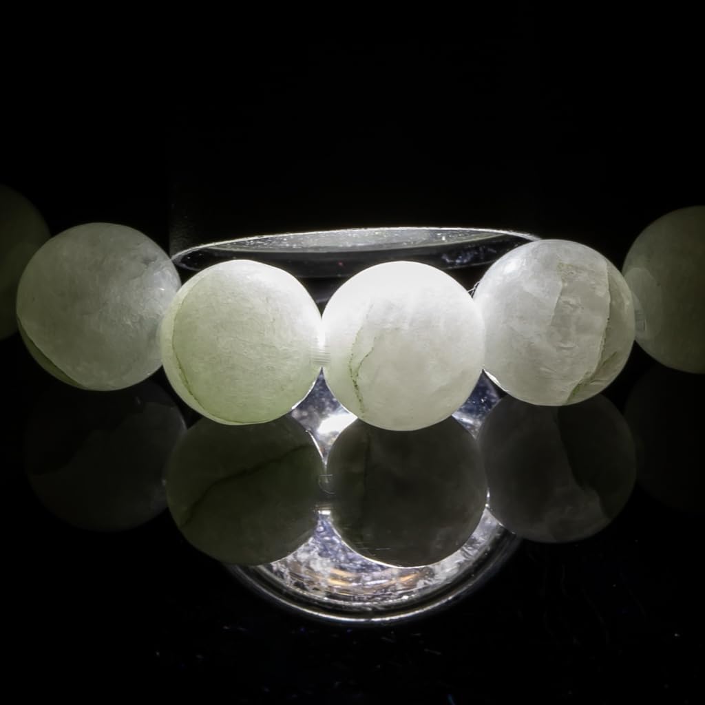 15cm White Itoigawa Natural Jadeite Japanese National Jomon Power Stone Jadeite Workshop Special Paulownia Wood Quality Guarantee ABR0900 (6mm Beads,