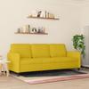 Vidaxl Sofa 3-Osobowa, Żółty, 180 Cm, Tapicerowana Aksamitem