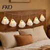 Festive Party Hanging Decorations Halloween Glowing Ghost Decor, Spooky Light Up Ornament for Holiday Decor Scene, Indoor Outdoor Wall