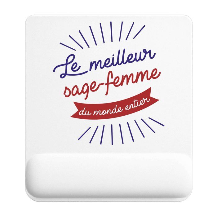 Tapis de souris - PLANETEE - Meilleur monde (sage-femme) - Multicolore - 22 x 18 cm - 3 mm antidérapant