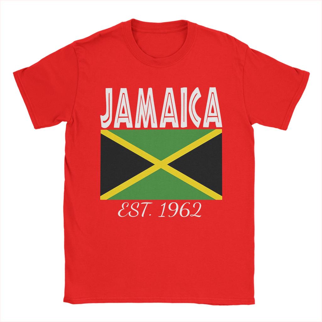 Jamaica EST 1962 Independence Pride Flag of Jamaica TShirt Summer  Vintage T Shirts Cotton Tee Shirt For Unisexs Casual Top Tees