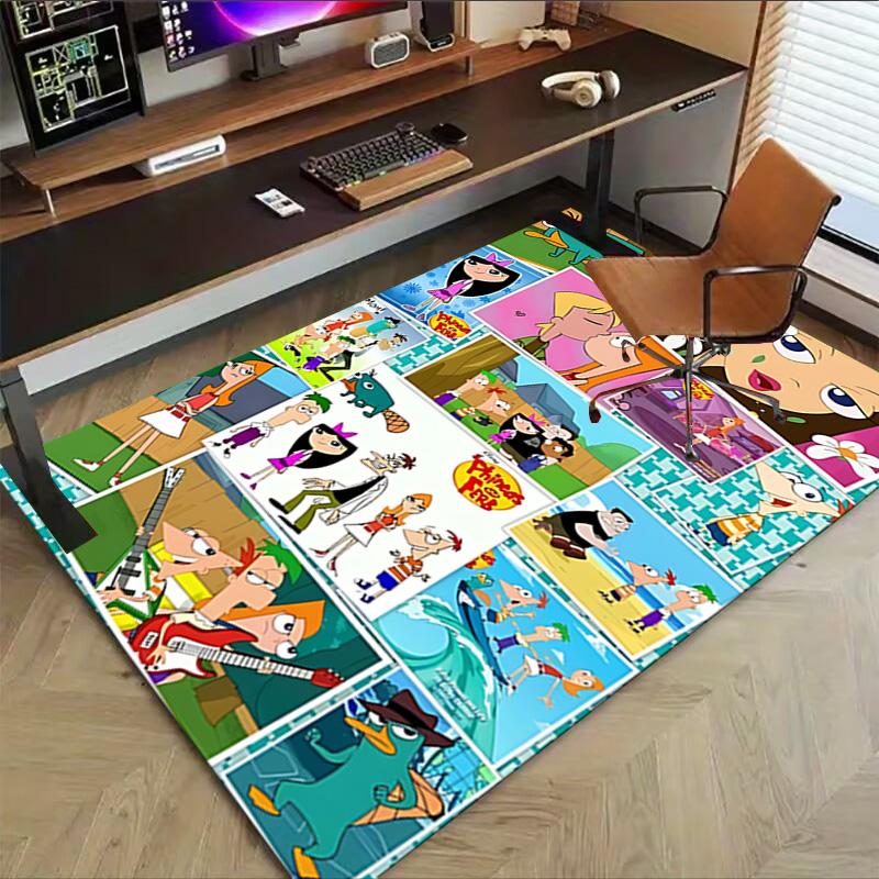 Cartoon Characters Action Carpet For Playroom Bedroom Living Room Sofa Home Decorkids Game Area Rug Nonslip Floor Mat