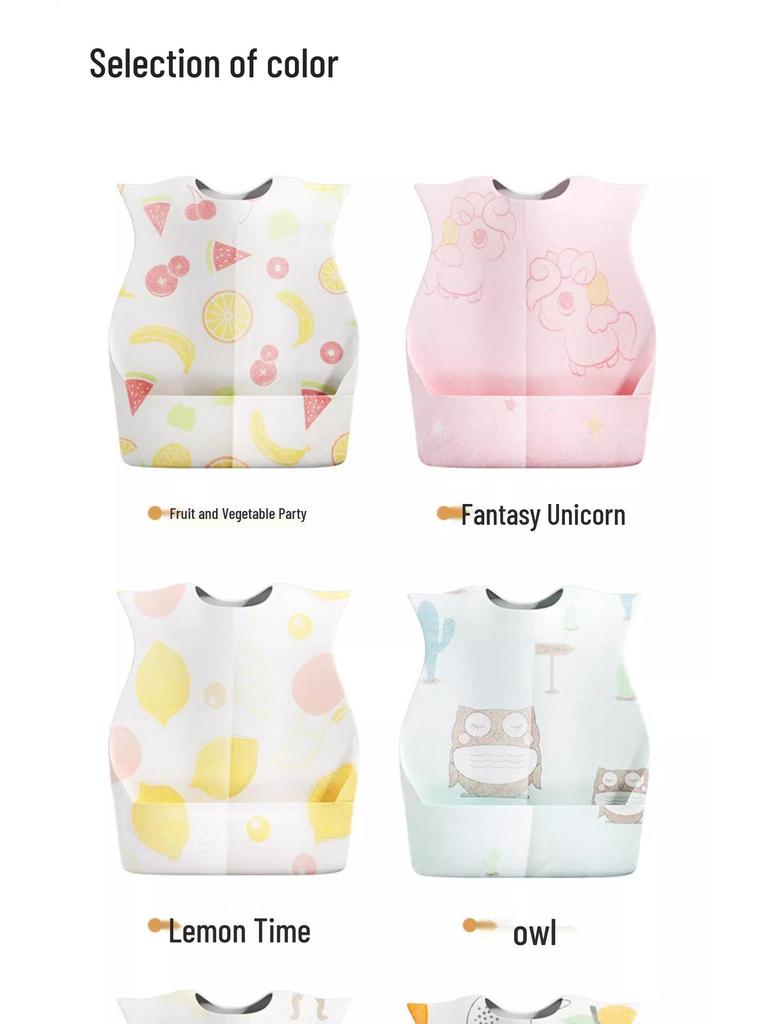 Waterproof Infant Disposable Baby Bibs - Anti-Spill and Anti-Dirty Food Towels