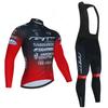 Gw Autumn  Pro Team Cycling Jersey 19D Bib Set MTB Uniform Bicycle Clothing Quick Dry Bike Clothes Mens Long Cycling Wear