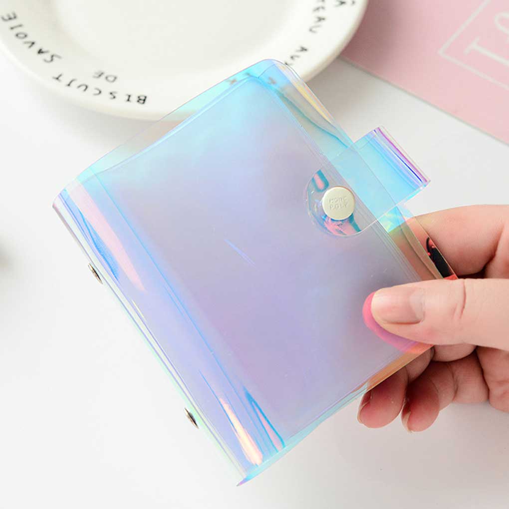 PVC Instant Camera Photo Album Portable Stylish Replacement Transparent Snap Button Stamp Holder Collect Book Accessories