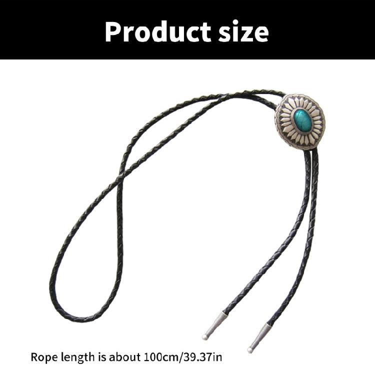 Catena Camicia Retros Collare Bolo Corda Collana in Pelle Cravatta Cravatta da Uomo d'Affari per Uomini alla Moda