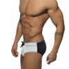 Men Swim Briefs Color Block Combination of Color Low Waist Tight Fit Sexy Swimwear Beach Wear Tanning Surfing