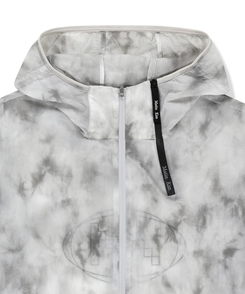 Matin Kim Matin Pace Reflective Logo Windbreaker In Light Gray