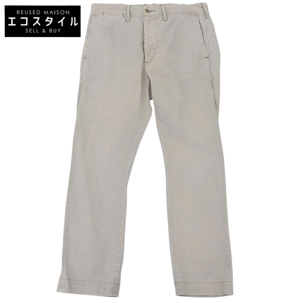 RRL Men's Herringbone Cotton Cargo Pants, Beige, Size 32x30 Bottoms 32x30 BeigeUsed