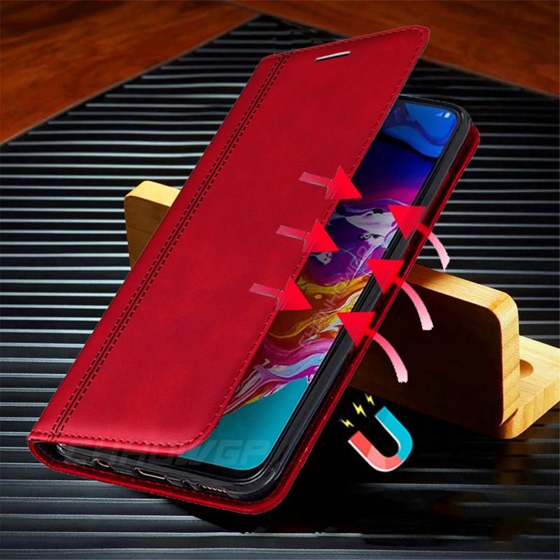Samsung Galaxy For Case A22 Solid Color Leather Wallet Flip Stand Cover For Sumsung A 22 A225f A226b M32 M42 5g 4g Soft Silicone Phone Bag Cases