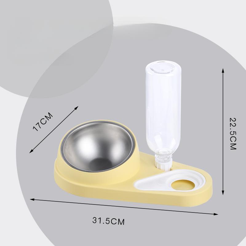 1 PCS Cat Bowl Pet Feeder Dog Cat Food Bowl And Water Dispenser Double Bowl Large Capacity Feeder Dish