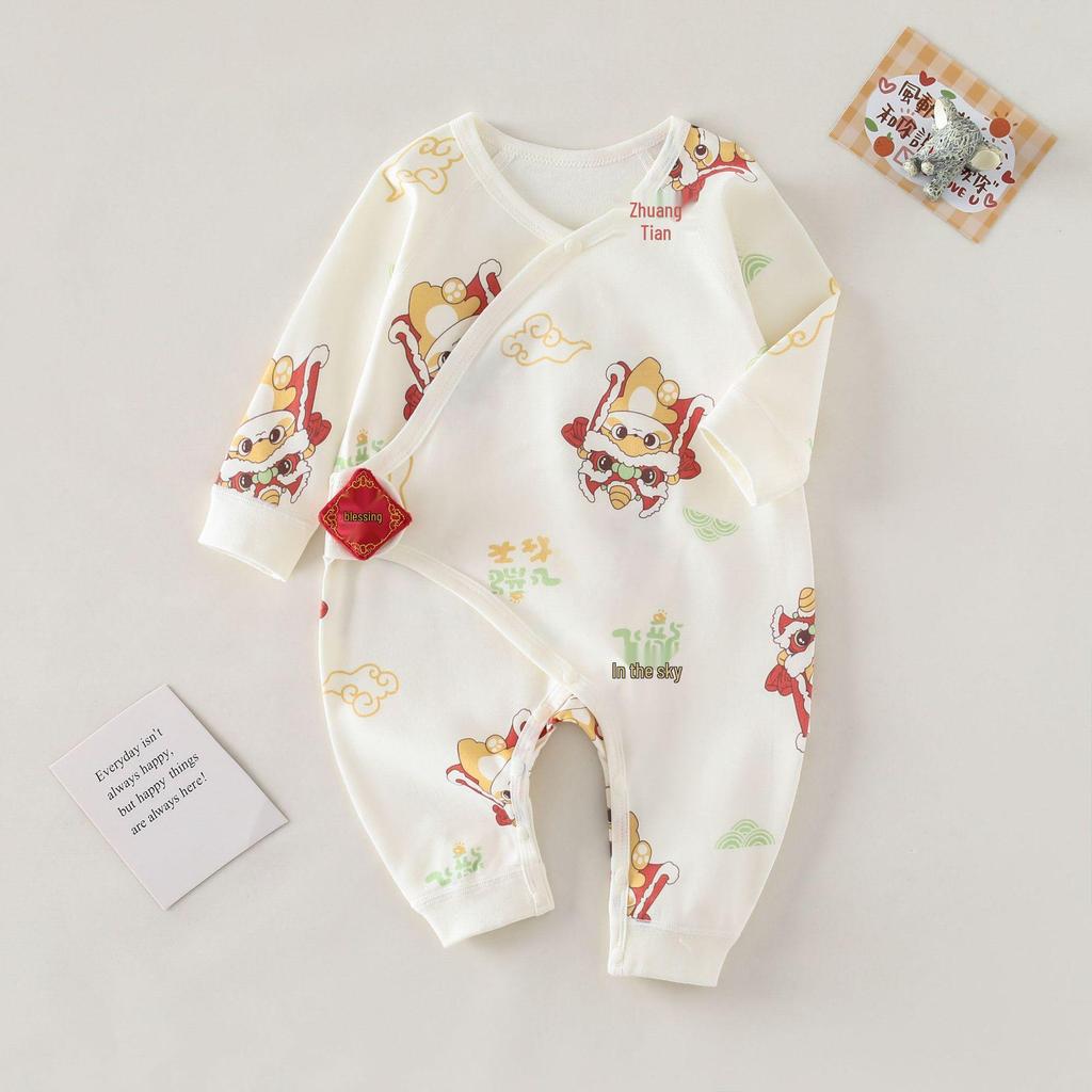 Newborn Baby Cotton Romper: A-Class Spring & Fall Pajamas, Boneless Crawling Onesie