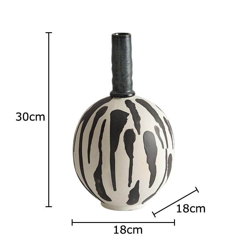 Creative Ink Wash Painting Ceramic Vase Table Decoration Flowers Arrangement Artificial Flower Vases Room Aesthetic Decor