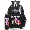2Pcs/set Anime K-Pop Demon Hunters Printed Backpack with 750Ml Water Bottler for Teenager Student Girl Boy Large Capacity Waterproof Bookbag Gift