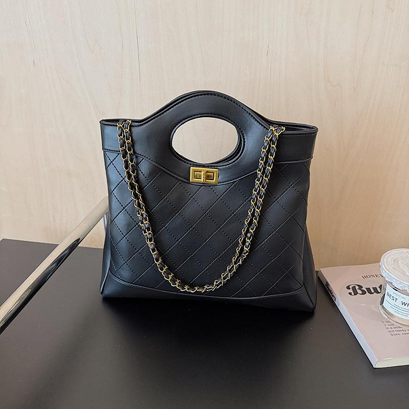 Rhombus Chain Bag Women's New Fashion Contrasting Color Versatile Shoulder Messenger Bag Fashion Handbag