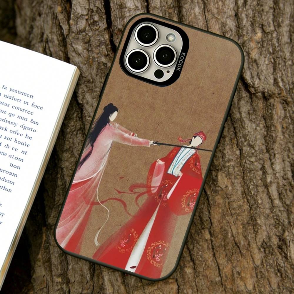 Faceless illustration Phone Case For iPhone 17,16,15,14,13,12,11 Plus,Pro Max,XS,Colorful Silver Phone case Funda Cover