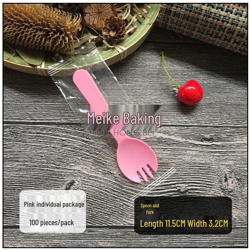ZISIZ Disposable Cake Fork Spoon