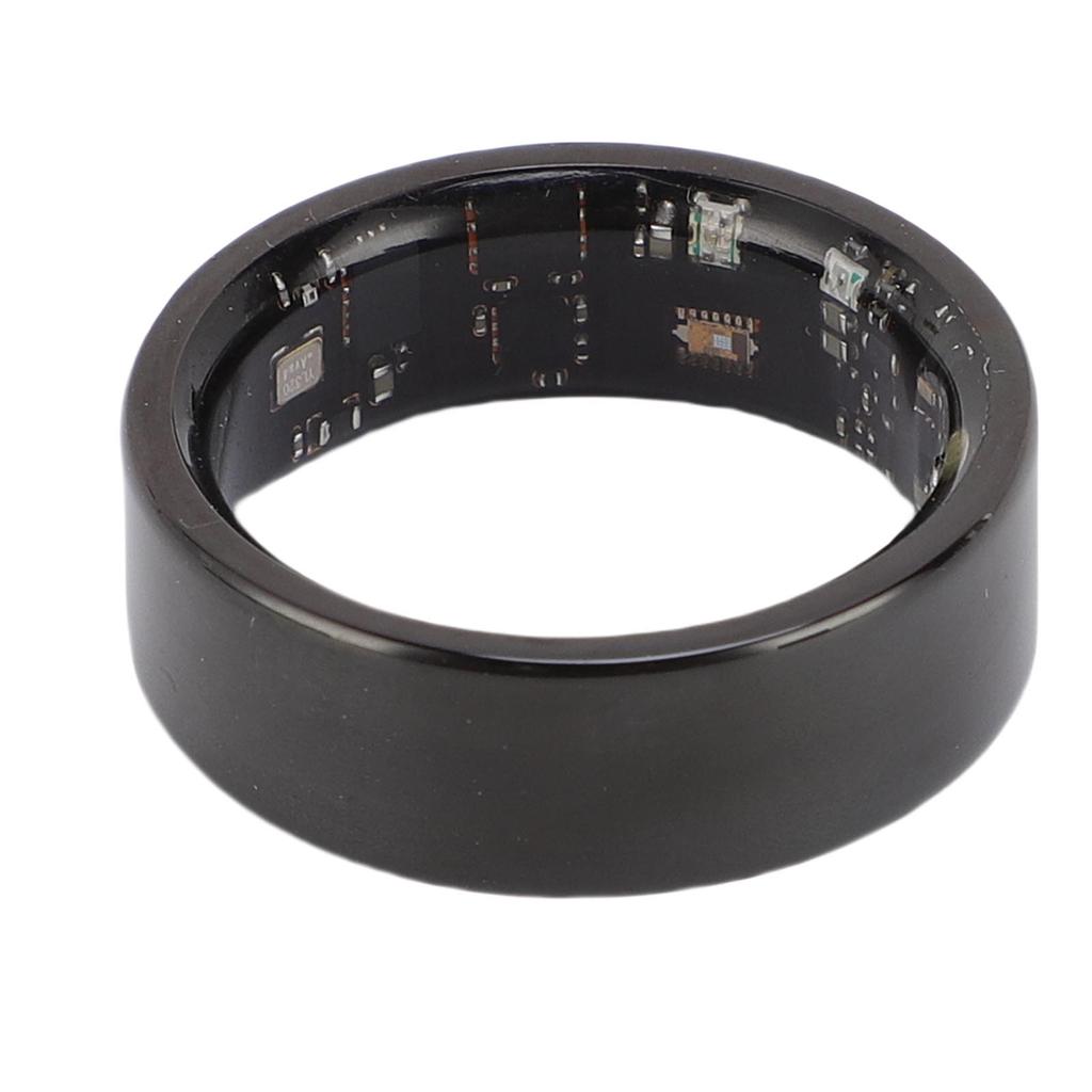 Smart Health Ring Women Men Fitness Tracker Step Counting Sleep Sports Recording IP68 Water Proof KR3 Black Size